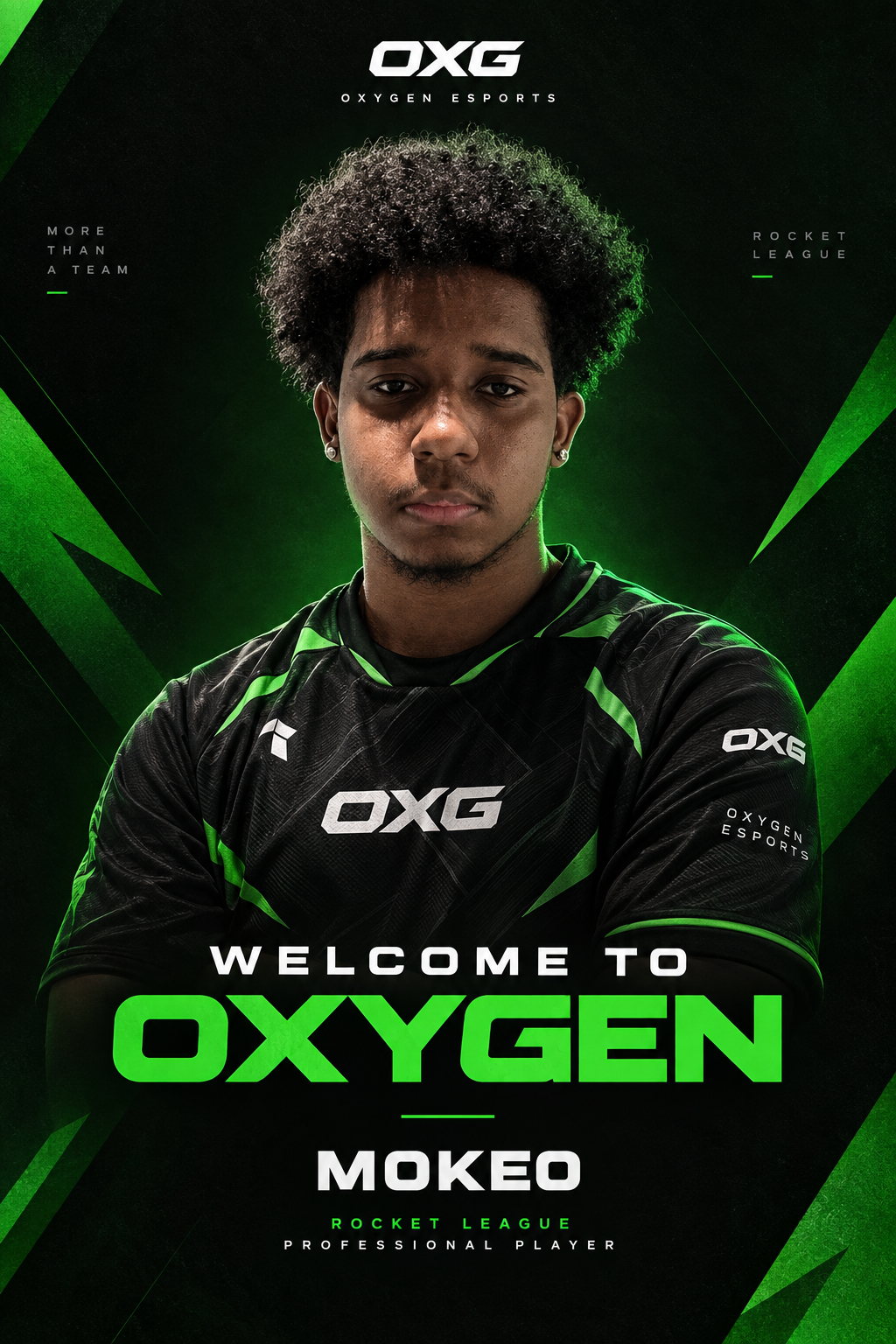 Mokeo in Oxygen Esports Rocket League jersey